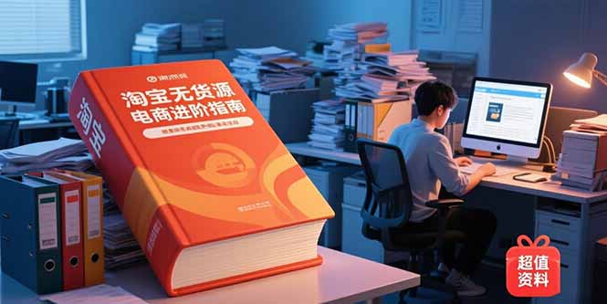淘宝无货源电商进阶指南，包含新人课、进阶课，配套资料，蓝海选品等-幽忧帮