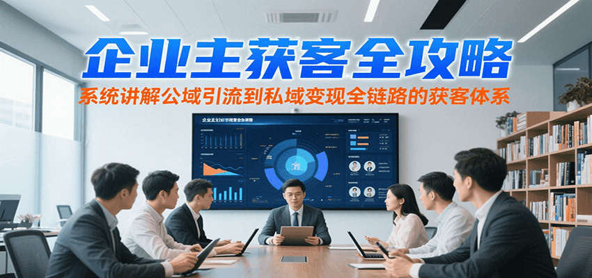 企业主获客全攻略，系统讲解公域引流到私域变现全链路的获客体系-幽忧帮
