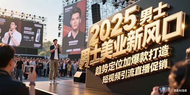 2025男士美业新风口，趋势定位加爆款打造，短视频引流直播促销-幽忧帮
