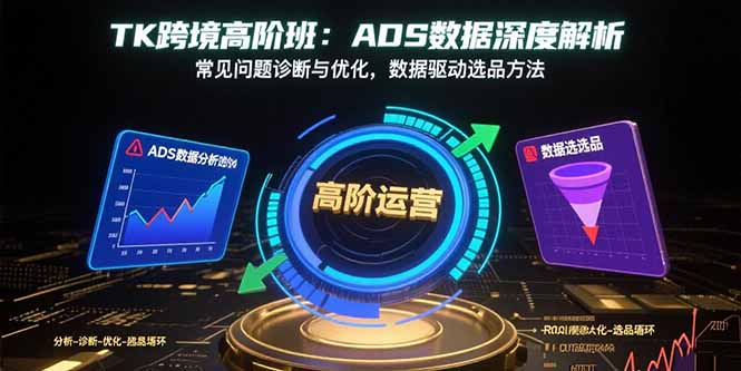 TK跨境高阶班：ADS数据深度解析，常见问题诊断与优化，数据驱动选品方法-幽忧帮