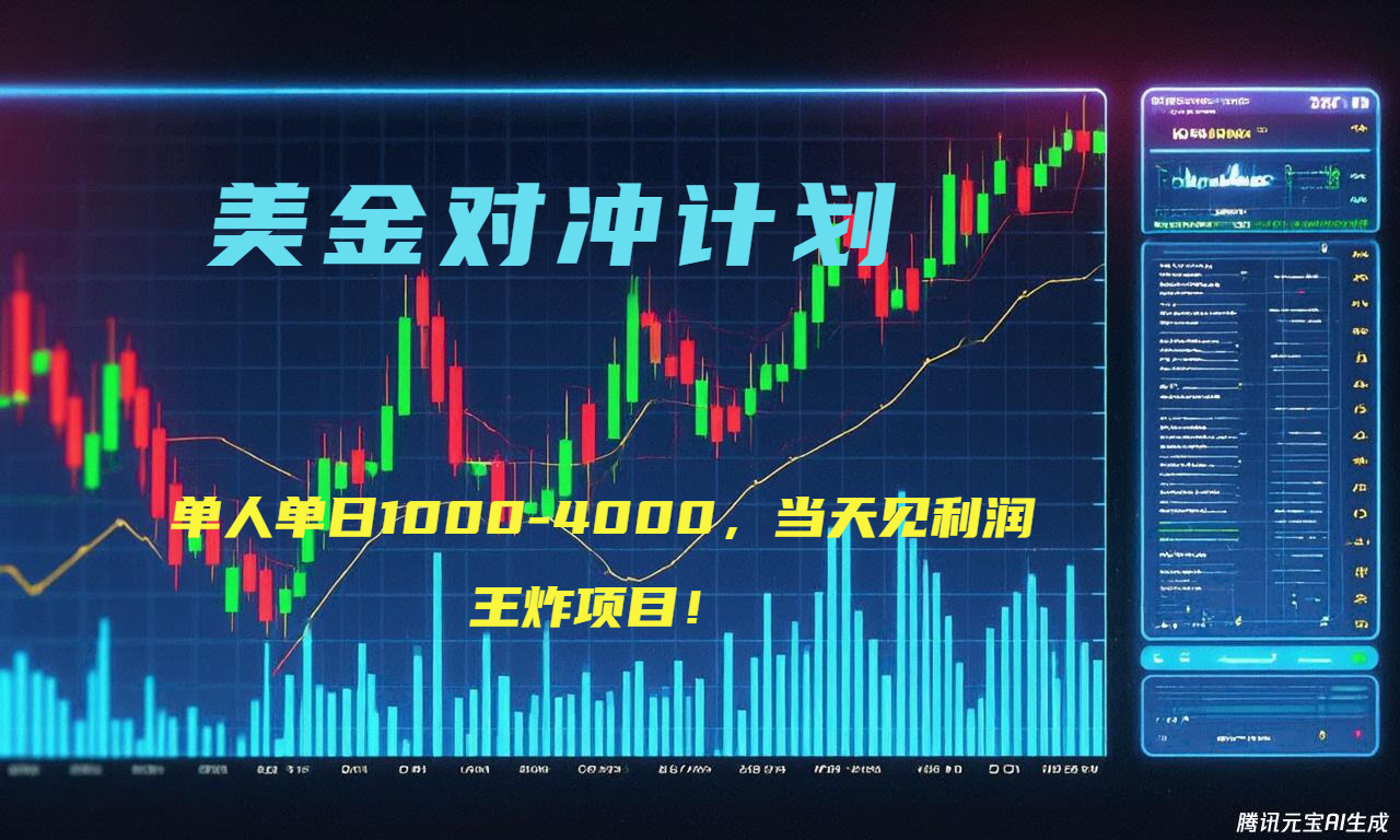 2025年最暴力项目“美金先登计划”最新最强对冲战法，每日实际收益1K-4K-幽忧帮