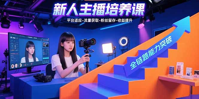 新人主播培养课：平台适应-流量获取-粉丝留存-收益提升 全链路能力突破-幽忧帮