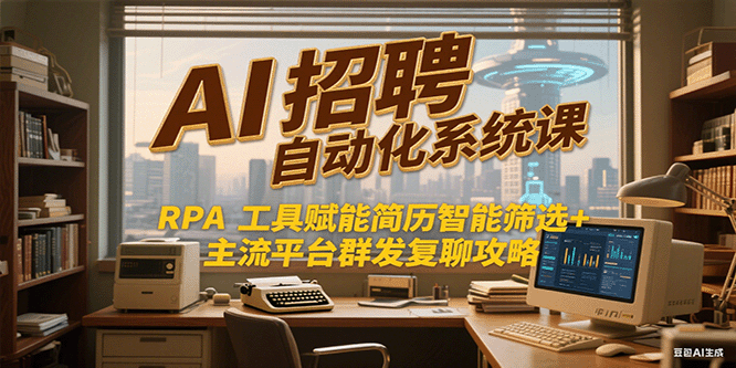 AI招聘自动化系统课，RPA工具赋能简历智能筛选+主流平台群发复聊全攻略-幽忧帮
