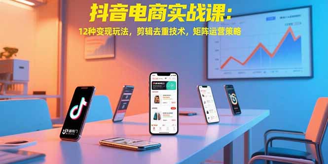 抖音电商实战课：12种变现玩法，剪辑去重技术，矩阵运营策略-幽忧帮