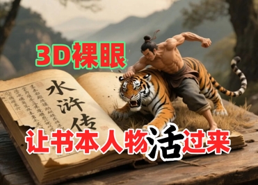 书本人物裸眼3D视频，新的玩法，流量超猛，保姆级教程-幽忧帮