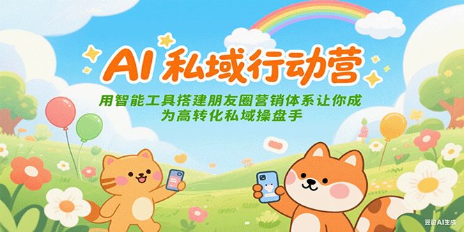 AI私域行动营：用智能工具搭建朋友圈营销体系让你成为高转化私域操盘手-幽忧帮