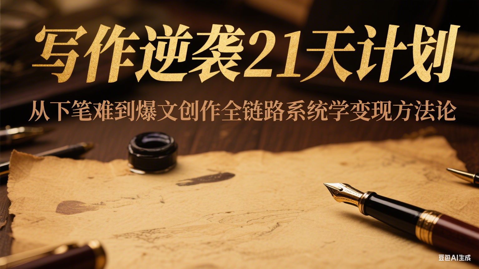 写作逆袭21天计划：从下笔难到爆文创作全链路系统学变现方法论-幽忧帮