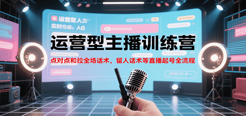 运营型主播训练营，点对点和拉全场话术，留人话术等直播起号全流程(更新8月)-幽忧帮