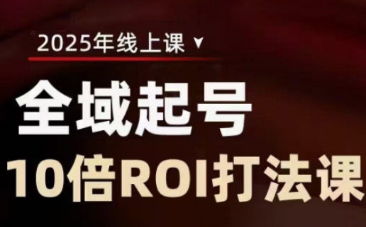 2025全域起号10倍ROI打法课，助你提升直播间的投资回报率-忧忧资源网
