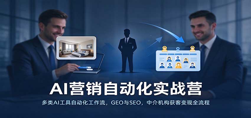 AI营销自动化实战营：多类AI工具自动化工作流，GEO与SEO，中介机构获客变现全流程-幽忧帮