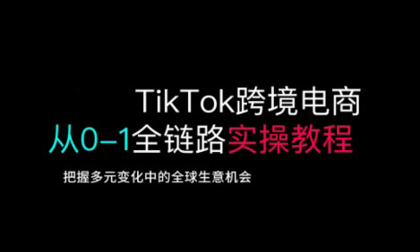 TikTok跨境电商从0-1全链路全方位实操教程，把握多元变化中的全球生意机会-忧忧资源网