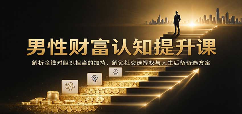 男性财富认知提升课：解析金钱对胆识担当的加持，解锁社交选择权与人生后备备选方案-幽忧帮