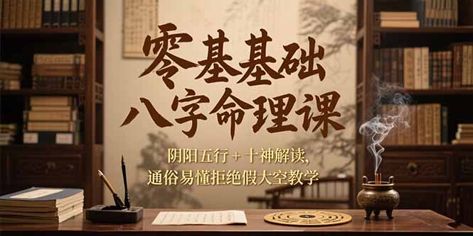 零基础八字命理课，阴阳五行+十神解读，通俗易懂拒绝假大空教学-幽忧帮