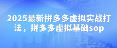 2025最新拼多多虚拟实战打法，拼多多虚拟基础sop-忧忧资源网