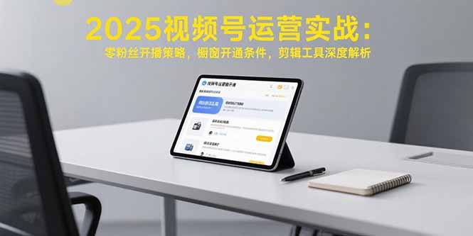 2025视频号运营实战：零粉丝开播策略，橱窗开通条件，剪辑工具深度解析-幽忧帮