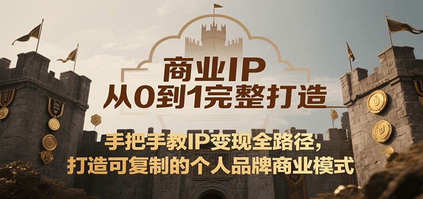 商业IP从0到1完整打造，手把手教IP变现全路径，打造可复制的个人品牌商业模式-幽忧帮
