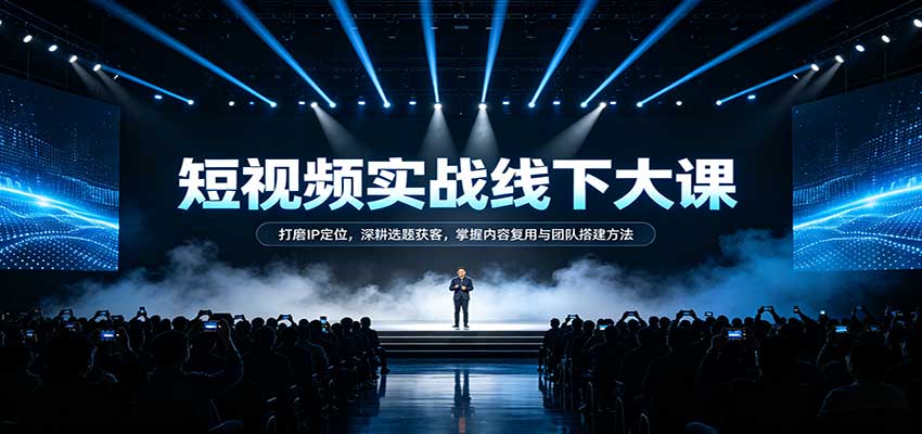 短视频实战线下大课:打磨IP定位,深耕选题获客,掌握内容复用与团队搭建方法-幽忧帮