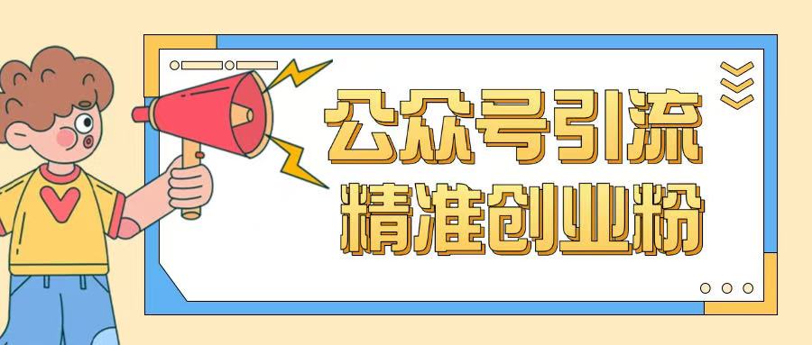 公众号引流创业粉玩法，0基础即可轻松掌握流量-忧忧资源网