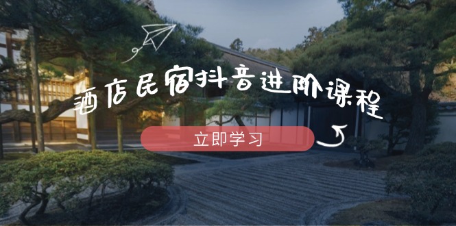酒店民宿抖音进阶课程，掌握流量渠道与推流逻辑，打造爆款内容-忧忧资源网