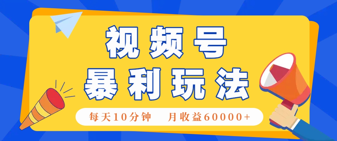 视频号AI赚钱法，每天只需10分钟，月入6万+！(超详细拆解)-忧忧资源网
