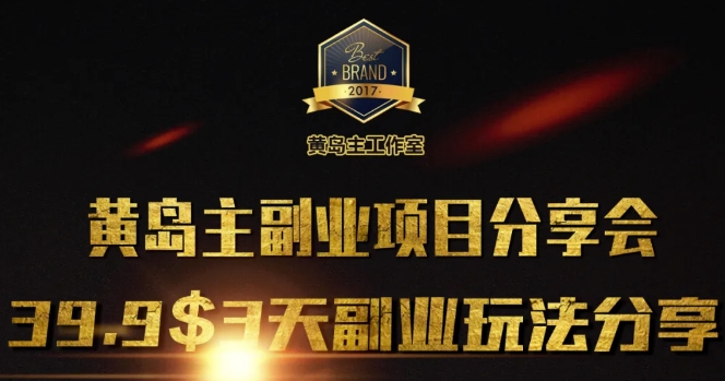 黄岛主副业分享会1期：3天3个副业玩法，速度上车-忧忧资源网
