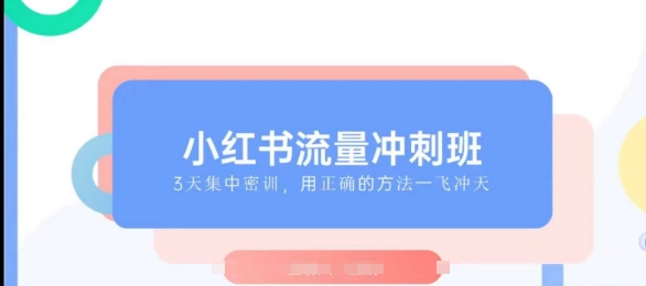 小红书流量冲刺班2025，最懂小红书的女人，快速教你2025年入局小红书-忧忧资源网
