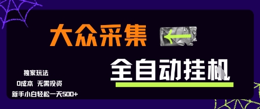 大众采集全自动玩法，新手小白轻松一天5张+，操作简单零成本【揭秘】-幽忧帮