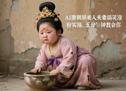 AI唐朝胖美人夫妻搞笑涨粉实操，五分钟教会你-忧忧资源网