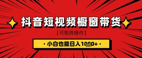 抖音短视频食品橱窗带货，小白轻松上手日入1k+【揭秘】-忧忧资源网