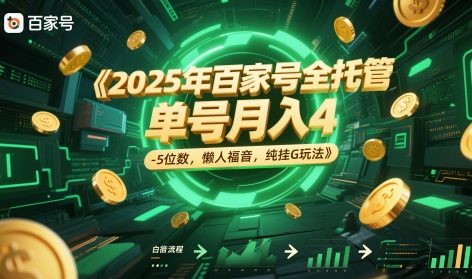2025年百家号全托管，单号月入4-5位数，懒人福音，纯挂G玩法【揭秘】-幽忧帮