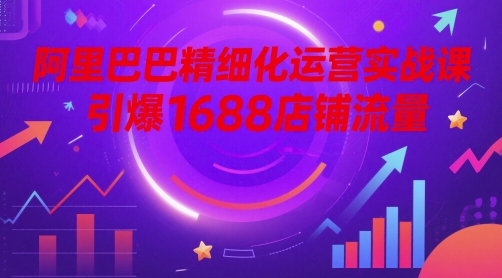阿里巴巴精细化运营实战课，引爆1688店铺流量-幽忧帮