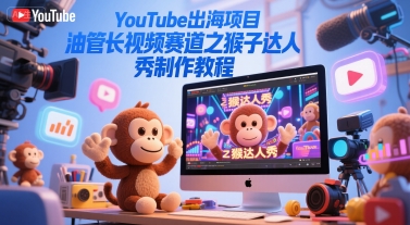 YouTube出海项目，油管长视频赛道之猴子达人秀制作教程-幽忧帮