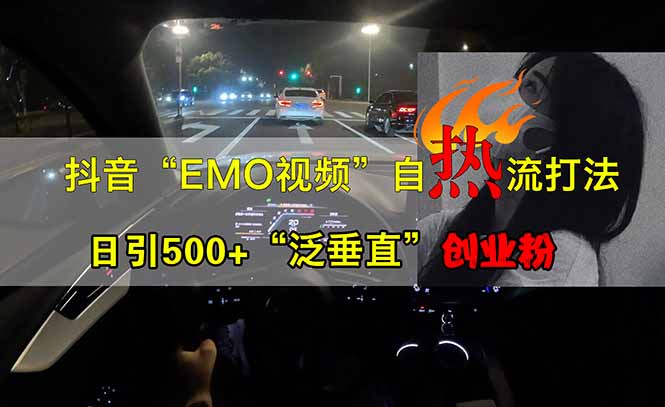 （14135期）抖音EMO自热流创业粉打法，三天起千粉号，单视频十万播放量，多账号矩…-忧忧资源网
