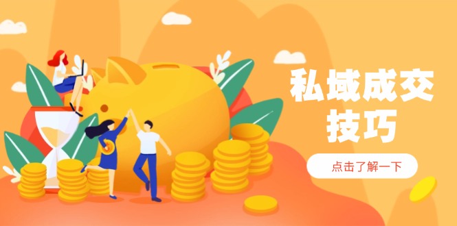 私域成交技巧，帮你从入门到精通，破解四大痛点，快速变现，轻松收钱-忧忧资源网