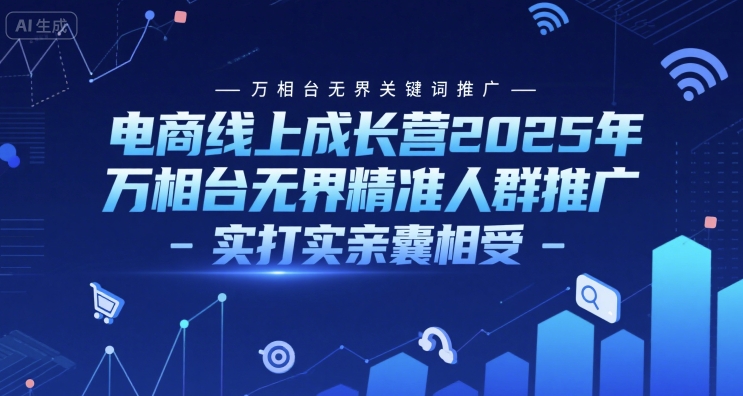 电商线上成长营2025年，万相台无界关键词推广-万相台无界精准人群推广-实打实亲囊相受-幽忧帮