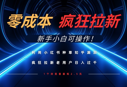 利用小红书种草知乎漏洞，零成本疯狂拉新日入数张，新手小白可操作-幽忧帮