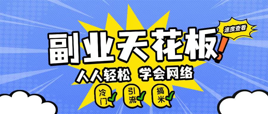 副业天花板0成本做网络，小白轻松上手-忧忧资源网