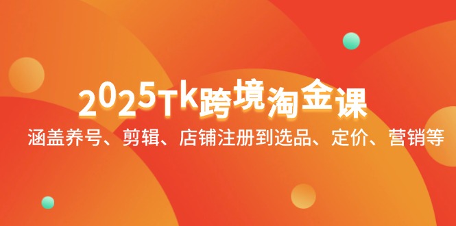 2025Tk跨境淘金课：涵盖养号、剪辑、店铺注册到选品、定价、营销等-忧忧资源网