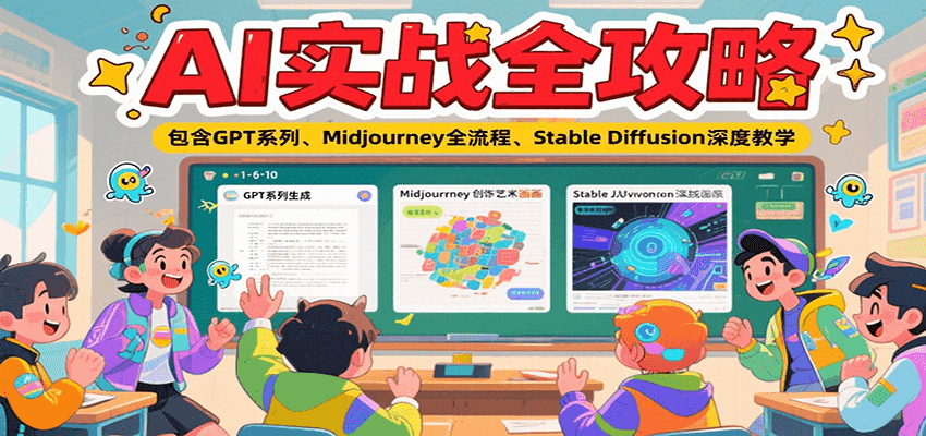 AI实战全攻略，包含GPT系列、Midjourney全流程、Stable Diffusion深度教学-幽忧帮