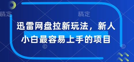 迅雷网盘拉新玩法，新人小白最容易上手的项目-忧忧资源网