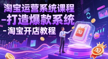 淘宝运营系统课程-打造爆款系统-淘宝开店教程-幽忧帮