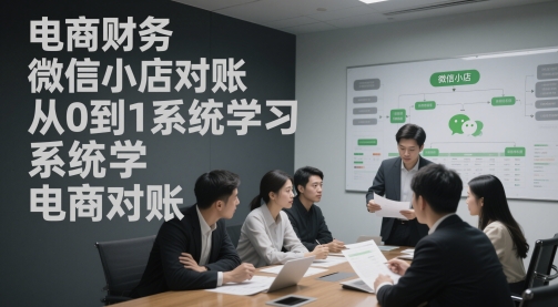 电商财务微信小店对账，从0到1系统学习电商对账-忧忧资源网