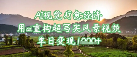 AI视觉疗愈经济：用ai重构超写实风景视频，单日变现多张-忧忧资源网