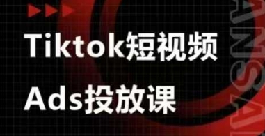 Ads视频投放课，tiktok短视频广告投放课-忧忧资源网