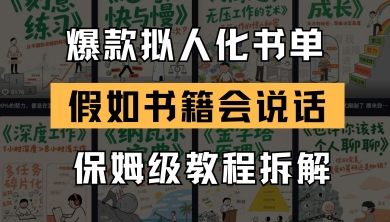 最新爆款拟人化书单玩法，假如书籍会说话，保姆级教程-幽忧帮