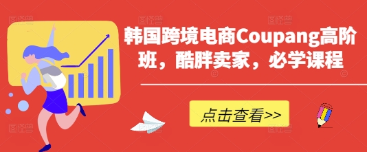 韩国跨境电商Coupang高阶班，酷胖卖家，必学课程-忧忧资源网