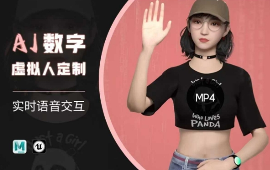 Ai数字人虚拟(智能体)实时语音交互特训营，​自行定制超写实角色AI数字人交互技术-忧忧资源网