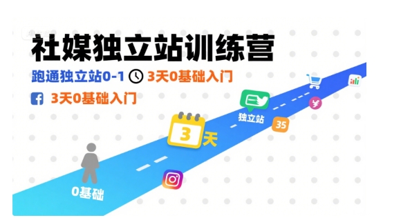 社媒独立站训练营，跑通独立站0-1，3天0基础入门-幽忧帮