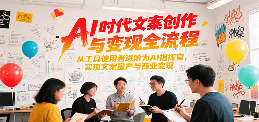 AI时代文案创作与变现全流程，从工具使用者进阶为AI指挥官，实现文案量产与商业变现-幽忧帮