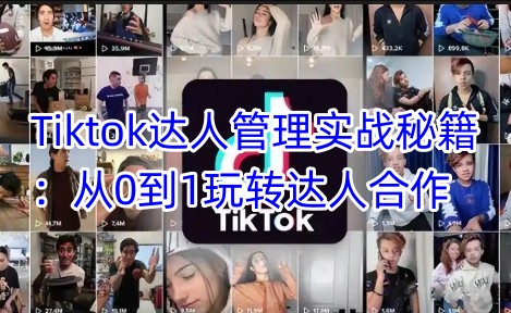 Tiktok达人管理实战秘籍：从0到1玩转达人合作-忧忧资源网
